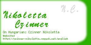 nikoletta czinner business card